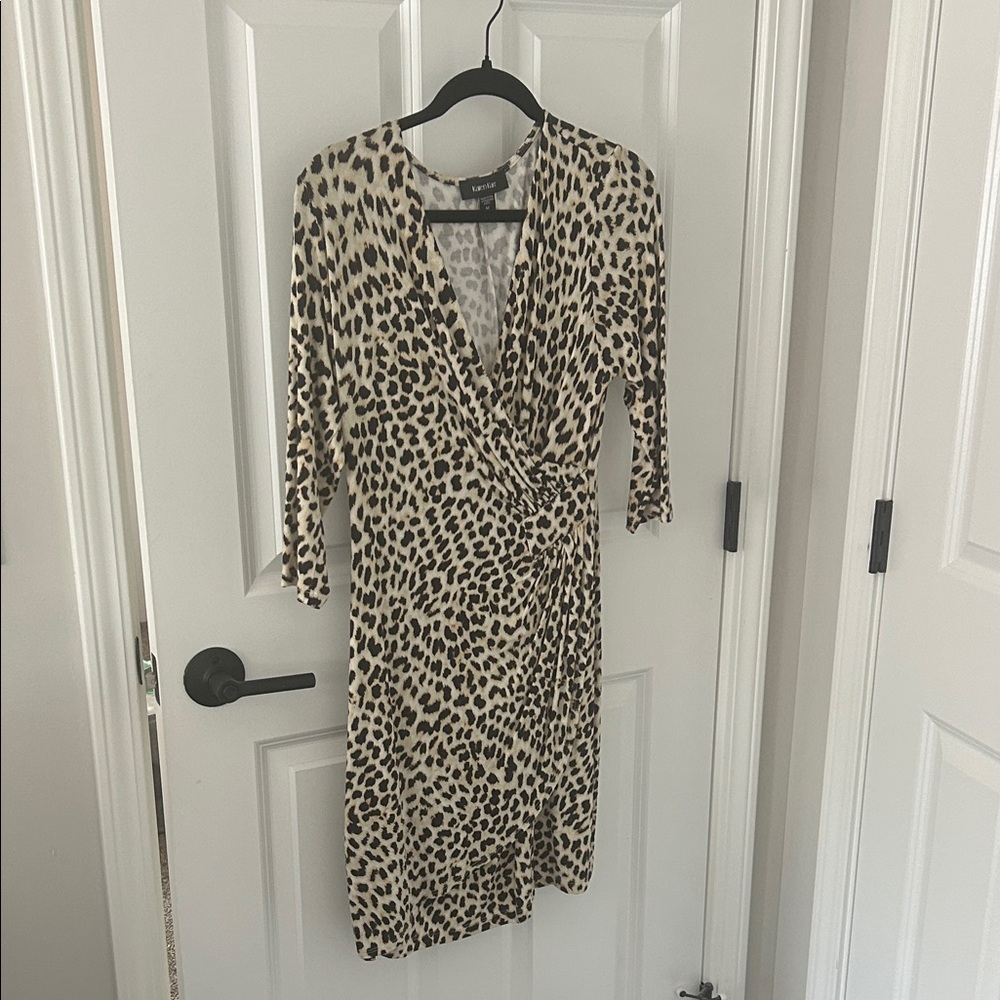 Karen Kane Animal Print Long Sleeve Dress